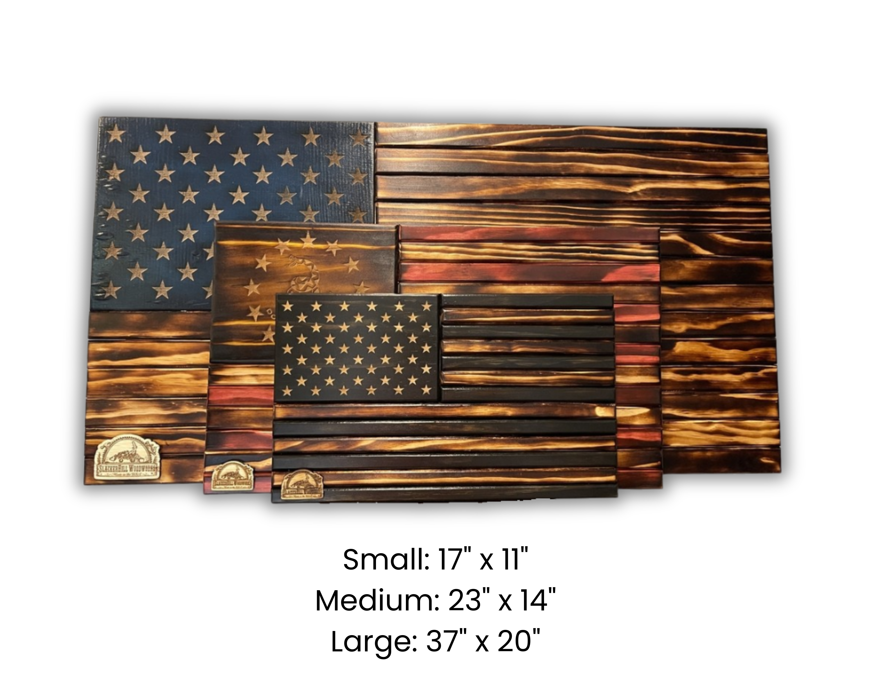 Sophie Cunningham Pointing Wooden American Flag
