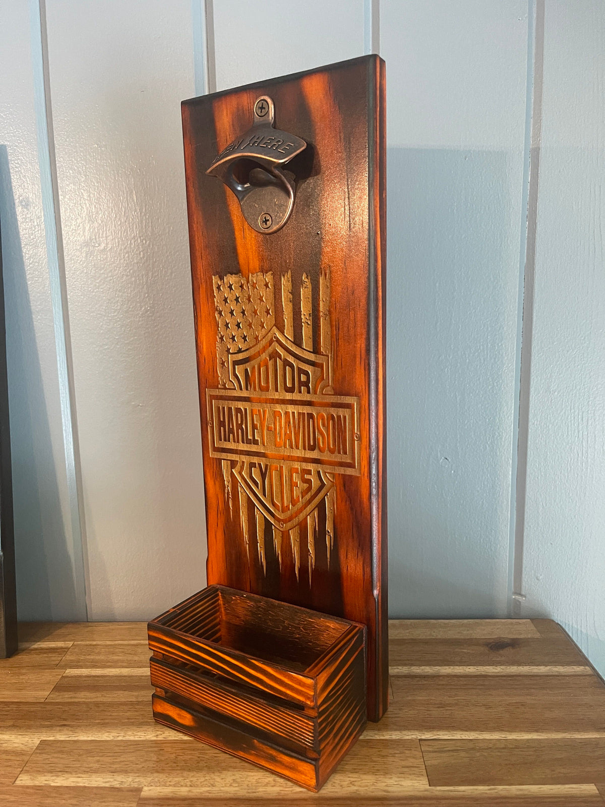 Mounted Bottle Openers w/ Magnetic Cap Catcher