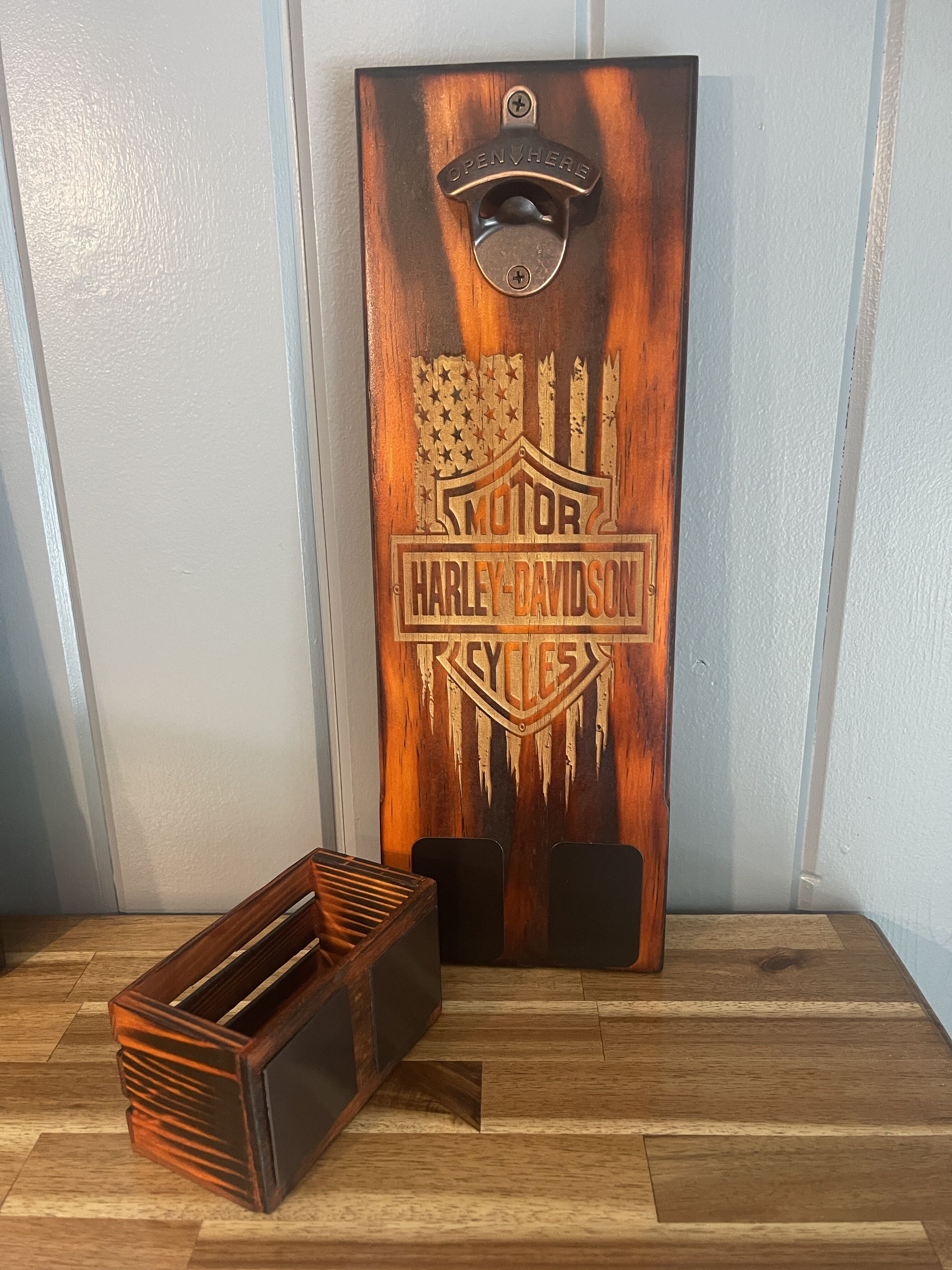 Mounted Bottle Openers w/ Magnetic Cap Catcher