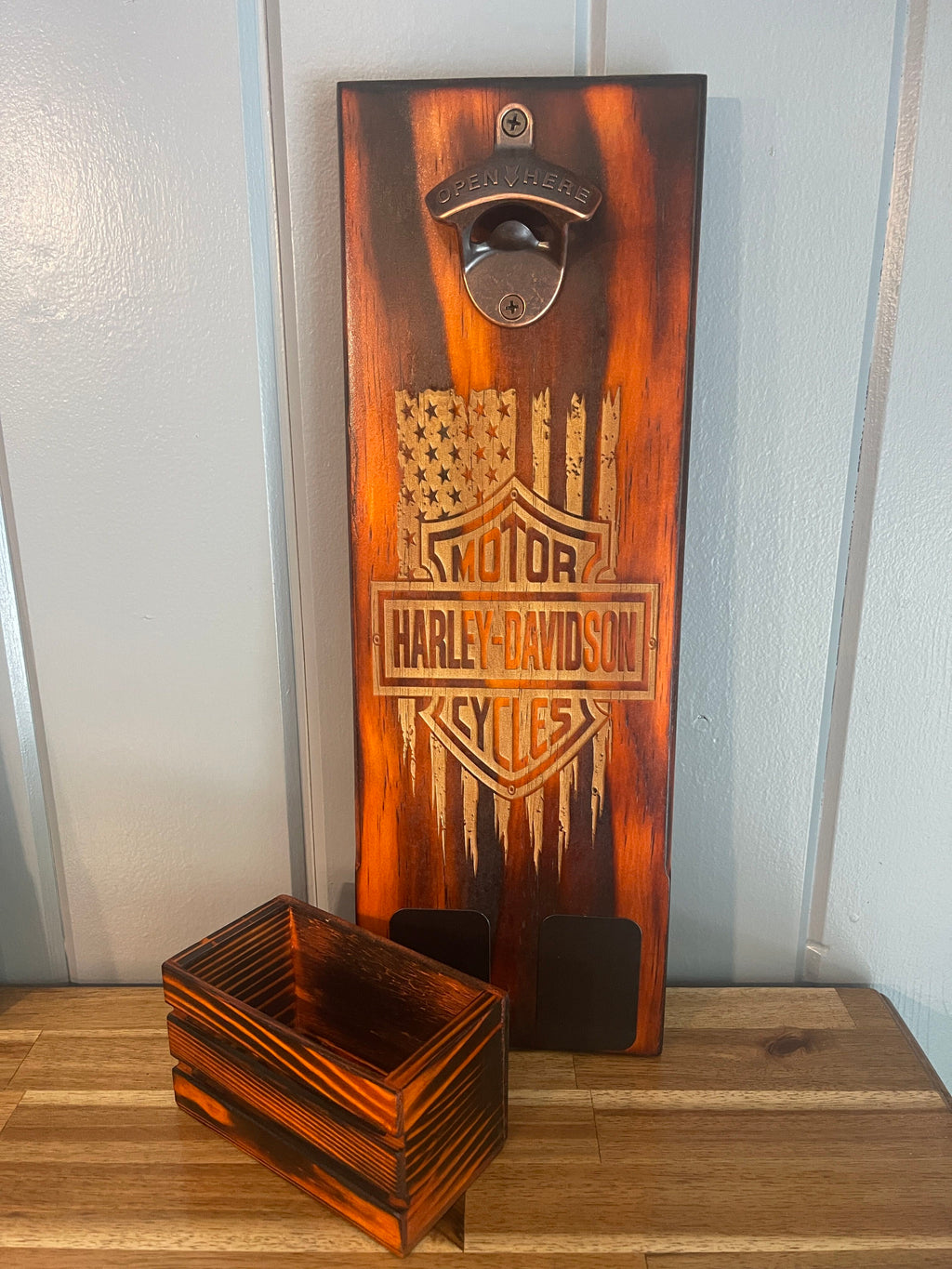 Mounted Bottle Openers w/ Magnetic Cap Catcher