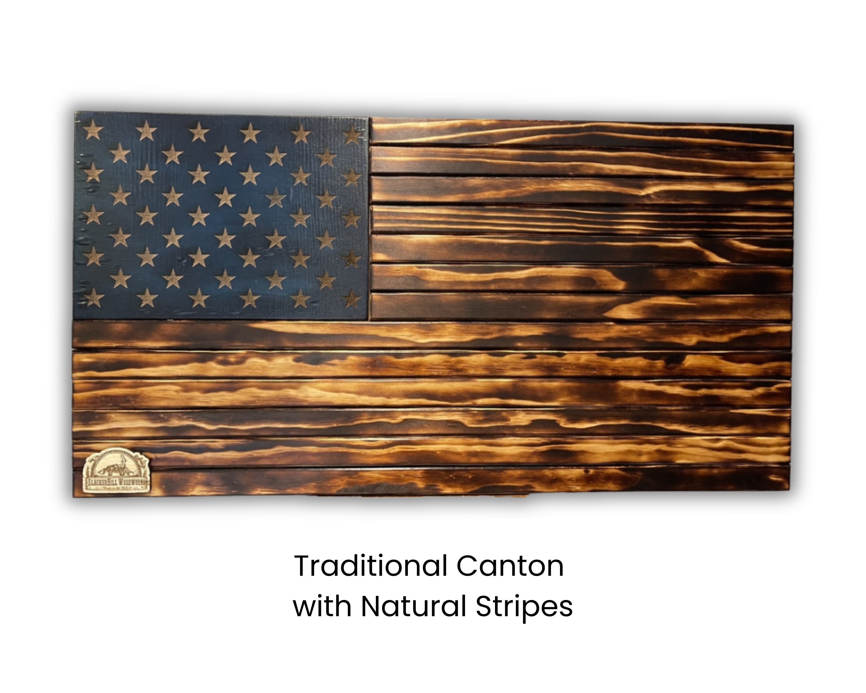 Sophie Cunningham Pointing Wooden American Flag